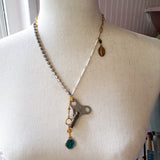 Eclectic Catholic Charm Y Necklace