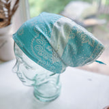 Sustainable Boho Repurposed Shabby Chic Vintage Bandana Head Scarf