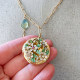 Gold Locket and Gemstone Necklace, Historical Society no6