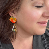 Colorful MCM Statement Gemstone Dangle Earrings