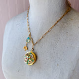 Gold Locket and Gemstone Necklace, Historical Society no6