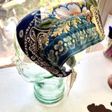 Western Boho Repurposed Shabby Chic Vintage Bandana Head Scarf
