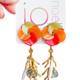 Colorful MCM Statement Gemstone Dangle Earrings