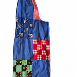 Wide Leg Cropped Patchwork Pants, One Size Loungewear Pants