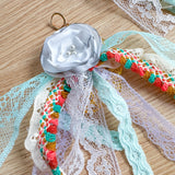 Statement Textile Flower Ribbon Earrings