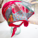 Western Boho Repurposed Shabby Chic Vintage Bandana Head Scarf