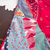 Western Boho Repurposed Shabby Chic Vintage Bandana Head Scarf
