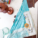 Sustainable Boho Repurposed Shabby Chic Vintage Bandana Head Scarf