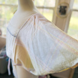 Lily Embroidered Wrap blouse, Upcycled Vintage Handmade Top