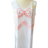 Boho Pastel Floral Bow Sleeveless Tunic