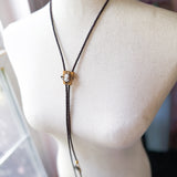 OOAK Western Bolo Cameo Charm Necklace