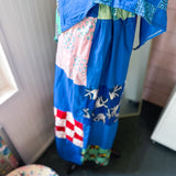 Wide Leg Cropped Patchwork Pants, One Size Loungewear Pants