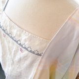 Lily Embroidered Wrap blouse, Upcycled Vintage Handmade Top