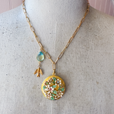 Gold Locket and Gemstone Necklace, Historical Society no6