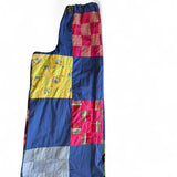 Wide Leg Cropped Patchwork Pants, One Size Loungewear Pants