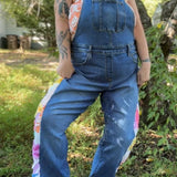 Upcycled Denim Patchwork Overalls