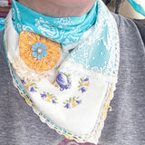 Sustainable Boho Repurposed Shabby Chic Vintage Bandana Head Scarf
