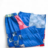 Wide Leg Cropped Patchwork Pants, One Size Loungewear Pants