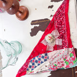 Western Boho Repurposed Shabby Chic Vintage Bandana Head Scarf