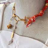 Bandana Charm Necklace/Wrap Bracelet One of a Kind