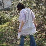 Boho Fringe Chenille Kimono Cardigan