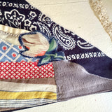 Western Boho Repurposed Shabby Chic Vintage Bandana Head Scarf