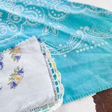 Sustainable Boho Repurposed Shabby Chic Vintage Bandana Head Scarf