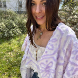 Boho Fringe Chenille Kimono Cardigan