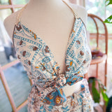 Boho Floral Halter Tank Top Loungewear