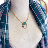 Repurposed Vintage Blue Plaid Open Front Peplum Vest