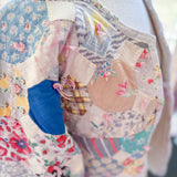Repurposed Vintage Floral Patchwork Quilt Chore Coat