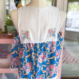 Boho Embroidered Flowy Tank OOAK