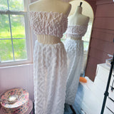 White Fringe Pants, Boho Beach Cover up