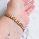 Vintage Watch Band Hand Chain Bracelet – Unique Upcycled Jewelry for Boho Style