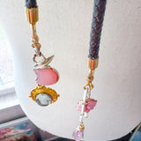 OOAK Western Bolo Pinwheel Flower  Charm Necklace