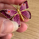 Vintage Butterfly Charm Watch Band Bracelet – Unique Upcycled Jewelry for Boho Style