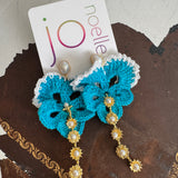 Repurposed Vintage Floral Dangle Earrings