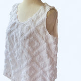 White Fringe Tank Top