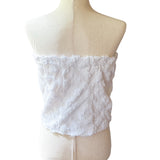 Boho Romantic White Strapless Top Crop Top