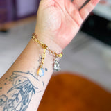 Western Braided Leather Charm Bracelet