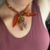 OOAK Boho Bandana Charm Necklace