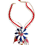 Americana Repurposed Vintage Necklace