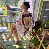 Boho Purple Peacock Chenille Boho Tunic