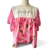 Embroidered Flowy Peasant Blouse,  Bell SleeveTop