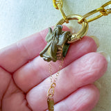 Angel Pendant Pearl Layered Necklace