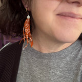 Repurposed Vintage Bandana Fringe Dangle Earrings