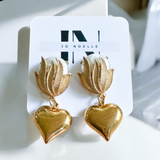 Twin Flame Heart Earrings