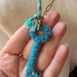 Boho Skeleton Key Charm Necklace