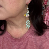 Asymmetrical Reworked Vintage Dangle Earrings
