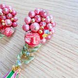 Rose Garden  Repurposed Vintage Earrings